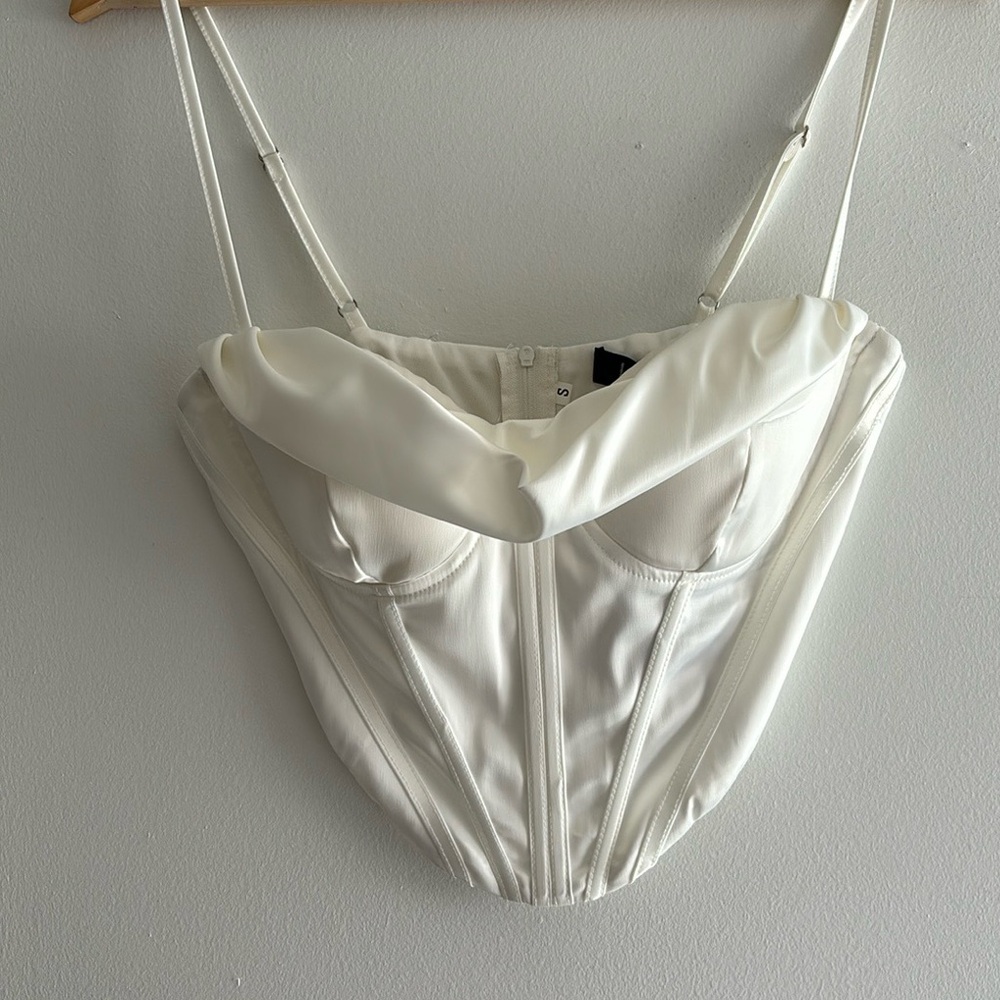 Luxedress sexy silky cropped corset top